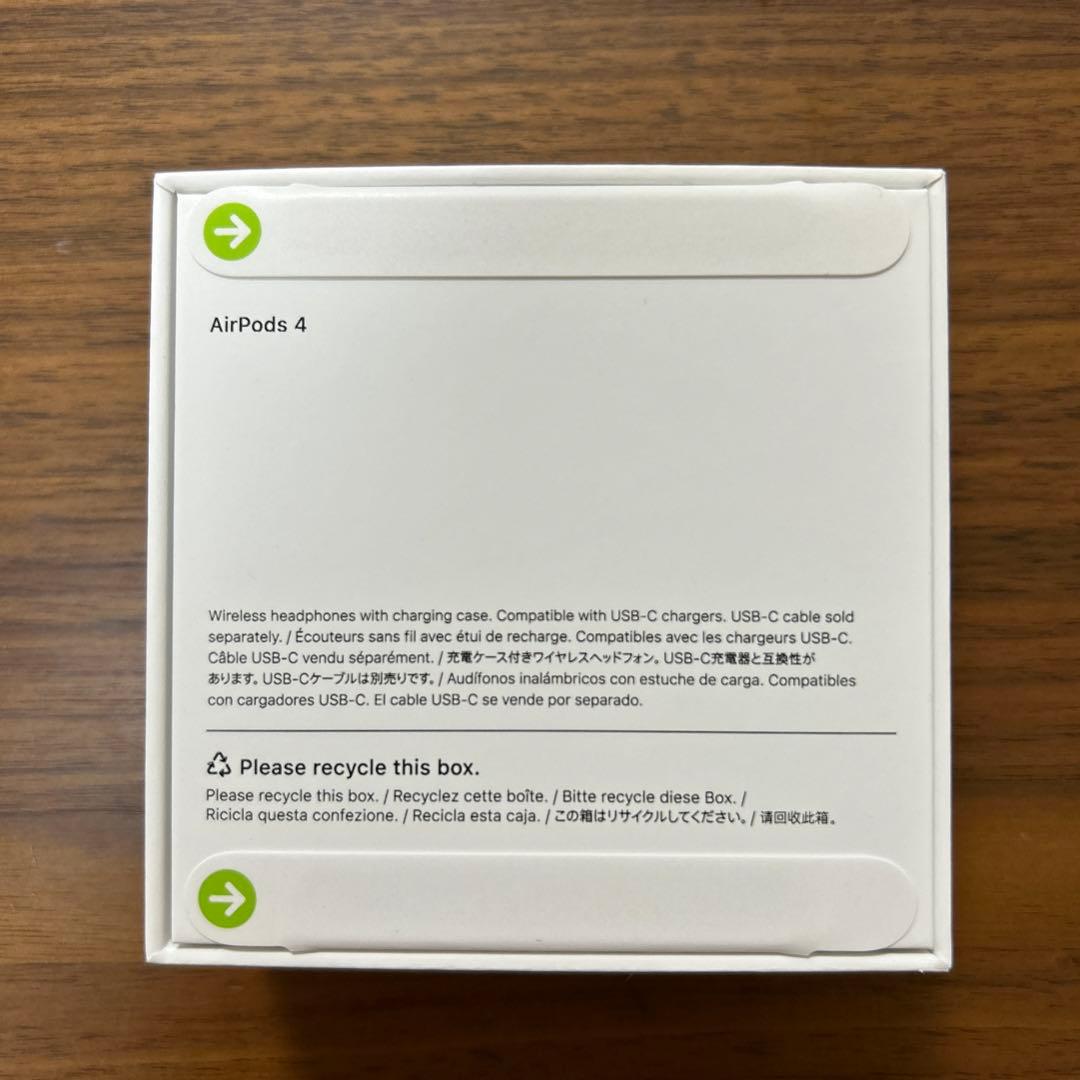 Apple AirPods 4 本体 USB-C充電対応