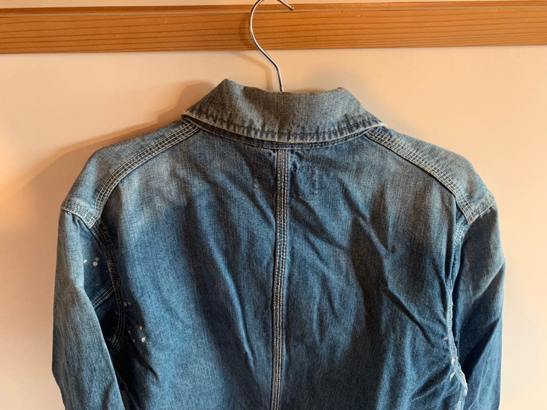 schott デニム　ペイント加工 カバーオール