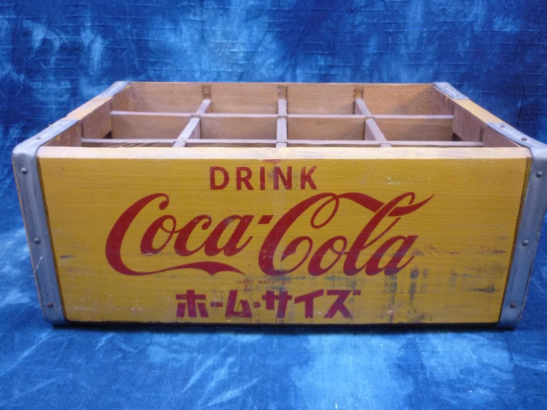 中古極美品 コカコーラ木箱 ホーム・サイズ 500ml瓶用 ケース G16689