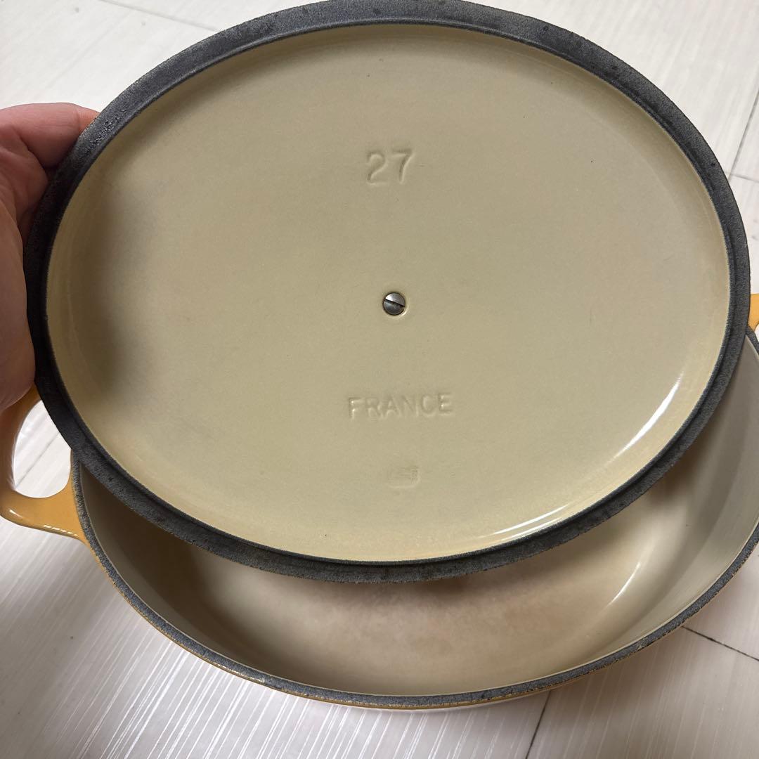 LE CREUSET イエロー 両手鍋　27