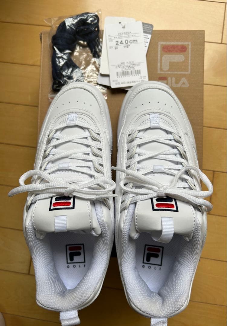 FILA ゴルフシューズ ホワイト　24㎝