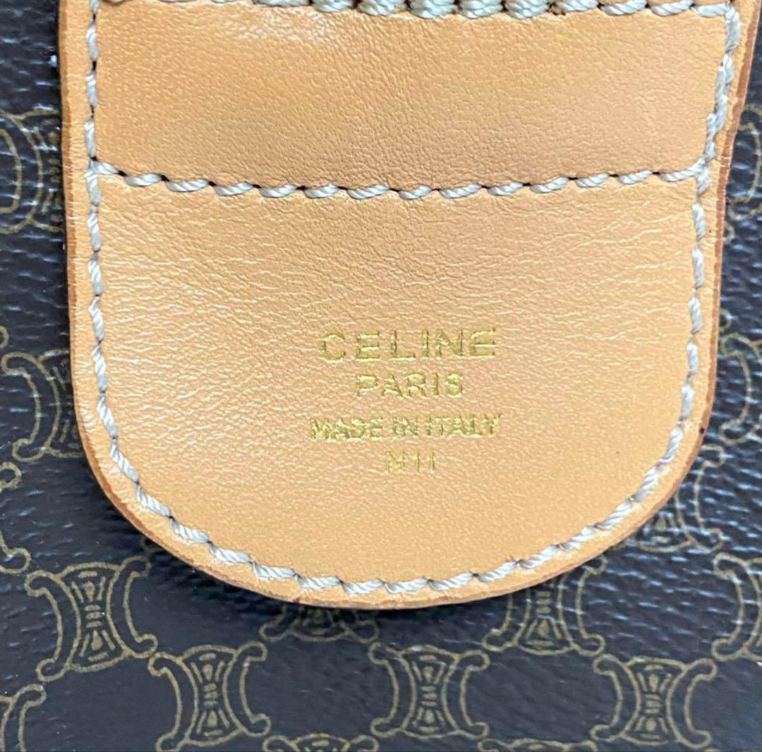 美品　CELINE セリーヌ マカダム柄 PVCレザー 大容量 ボストンバッグ