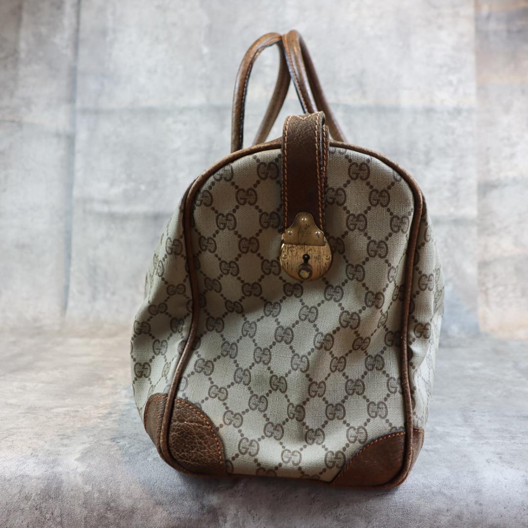 GUCCI グッチ GG柄 シェリーライン ボストンバッグ 大容量 ヴィンテージ