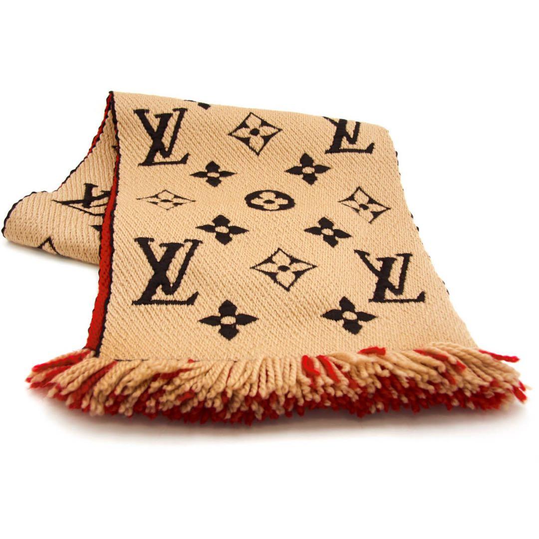 最終値下げLOUIS VUITTON マフラー モノグラムエシャルプ ロゴマニア