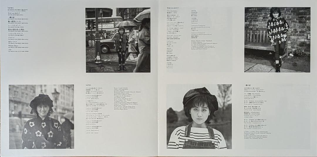 ステッカー 写真 帯付オリジナルLP 渡辺美里 Flower Bed レコード
