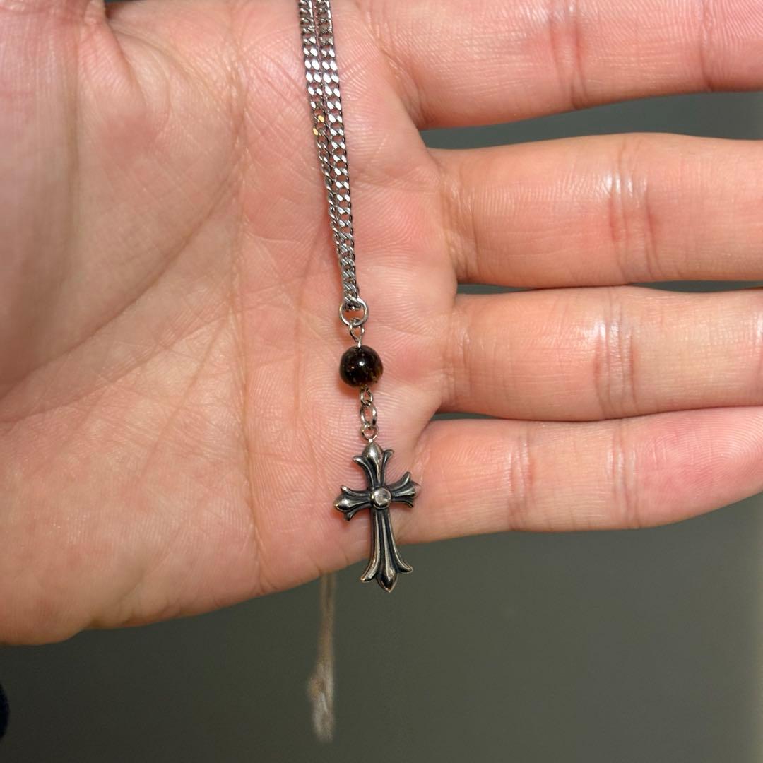 silver necklace 十字架