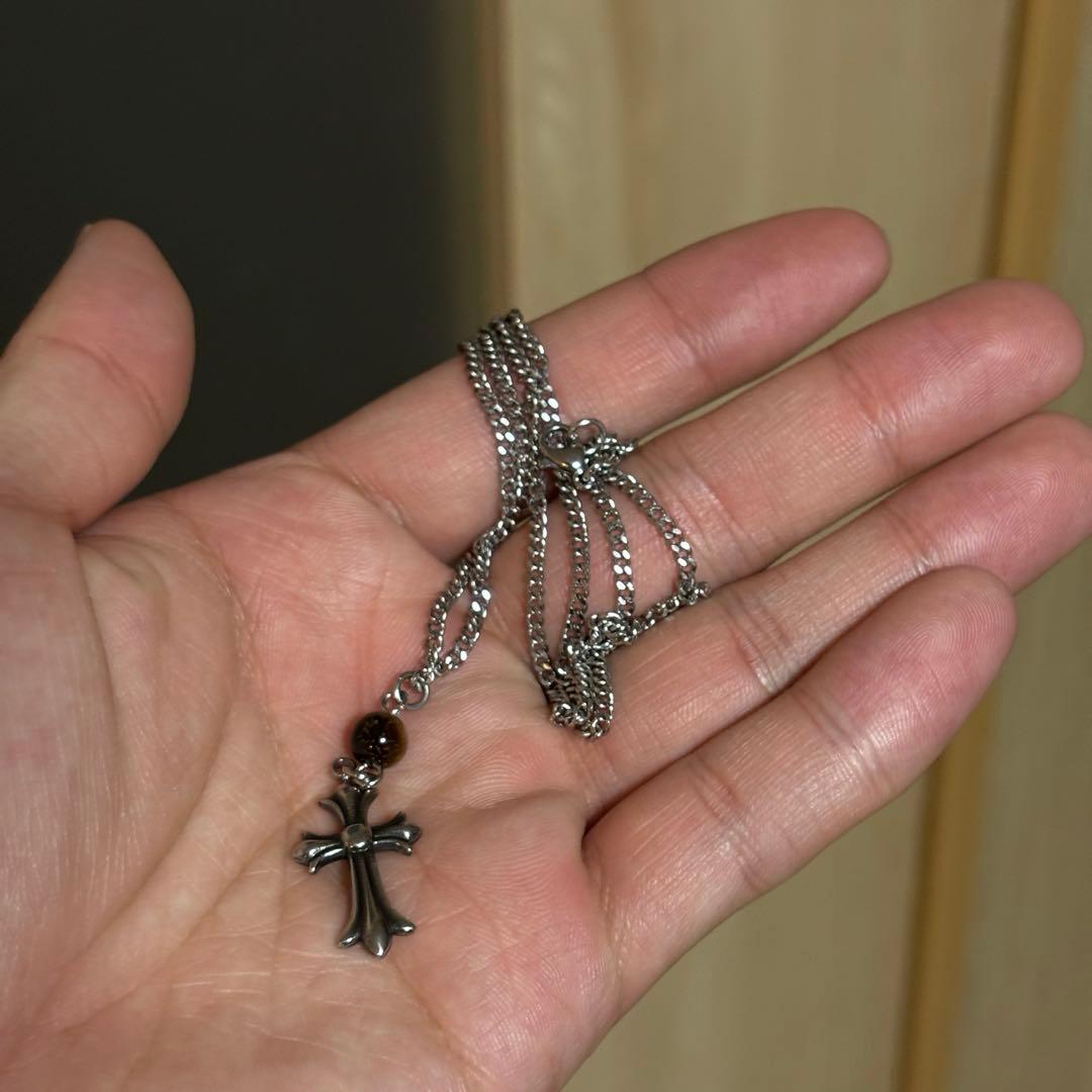 silver necklace 十字架