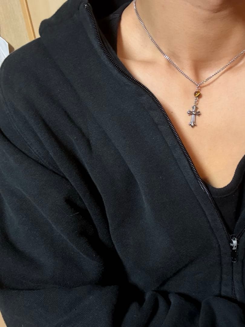 silver necklace 十字架