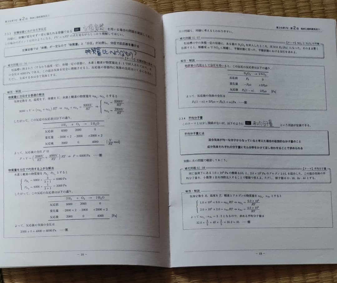 鉄緑会　高3化学フルセット　入試化学確認シリーズ　化学問題集　発展講座テキスト