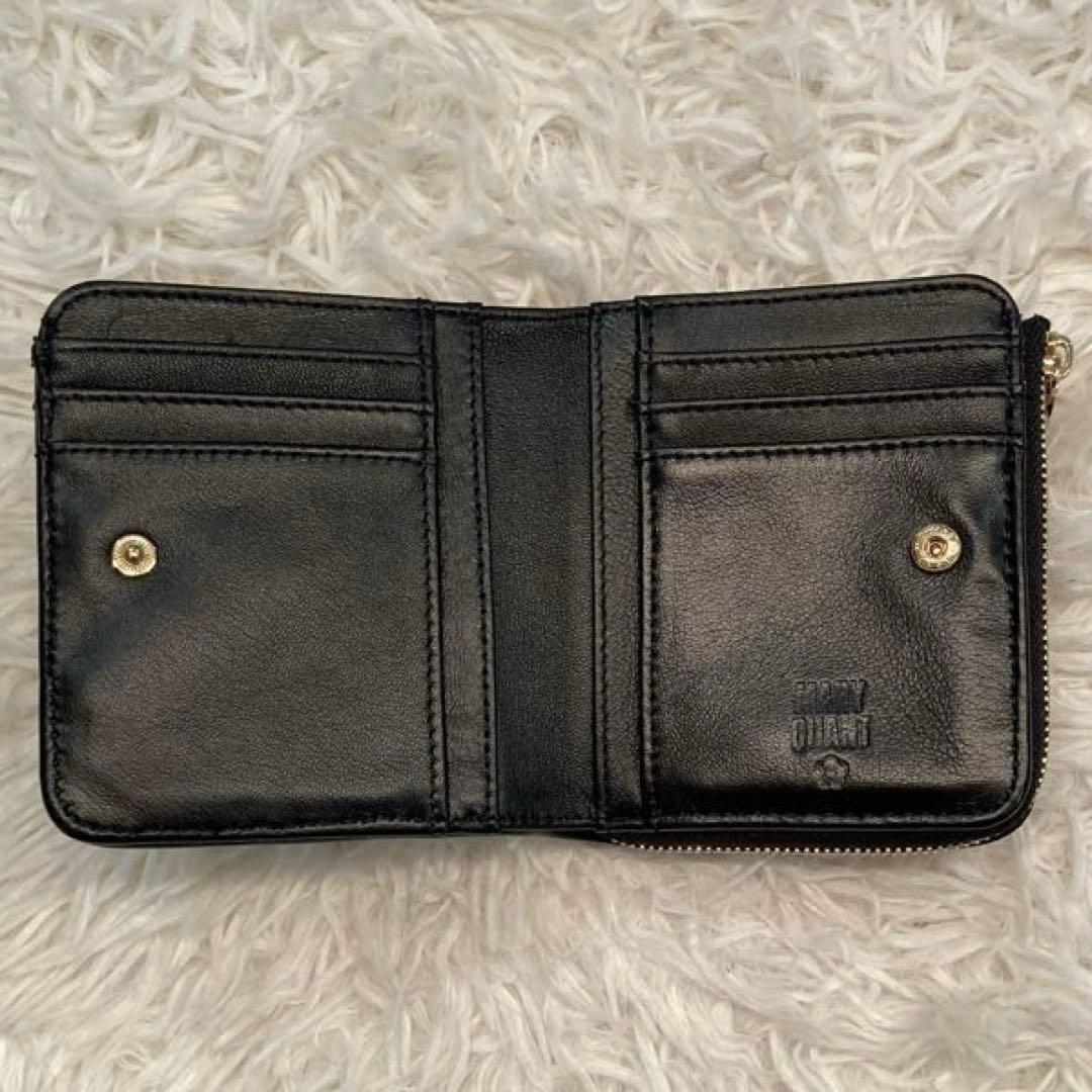【美品】MARY QUANT キルトフォームデイジー ウォレット 黒