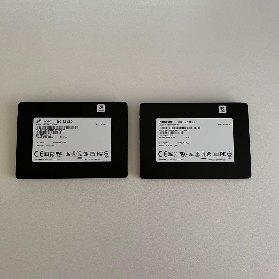 Micron SSD 2TB 2枚セット