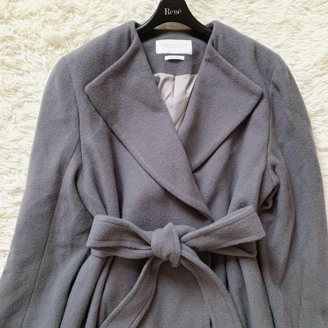 極美品✨プロポーションボディドレッシング 24aw ガウンコート ロング ウール