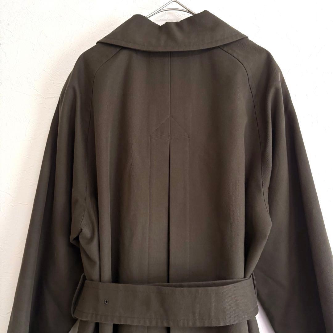 マーガレットハウエル 定価9万円 コットンウールサージ コート カーキ サイズ2