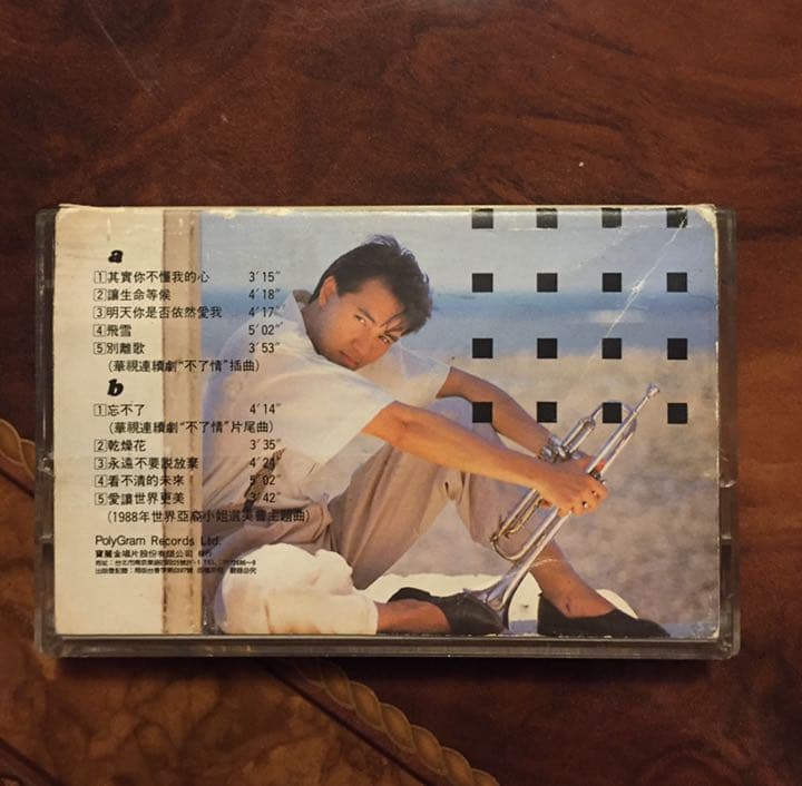 貴重カセットテープ/ アンガス・トン 童安格/ 1989年「其實你不我懂我的心」