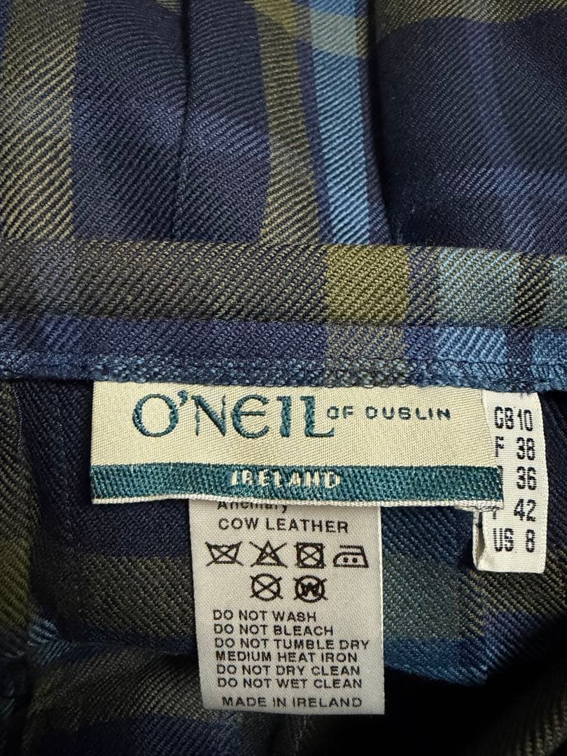 h*♪様 ONEIL OF DUBLIN チェックプリーツラップロングスカート
