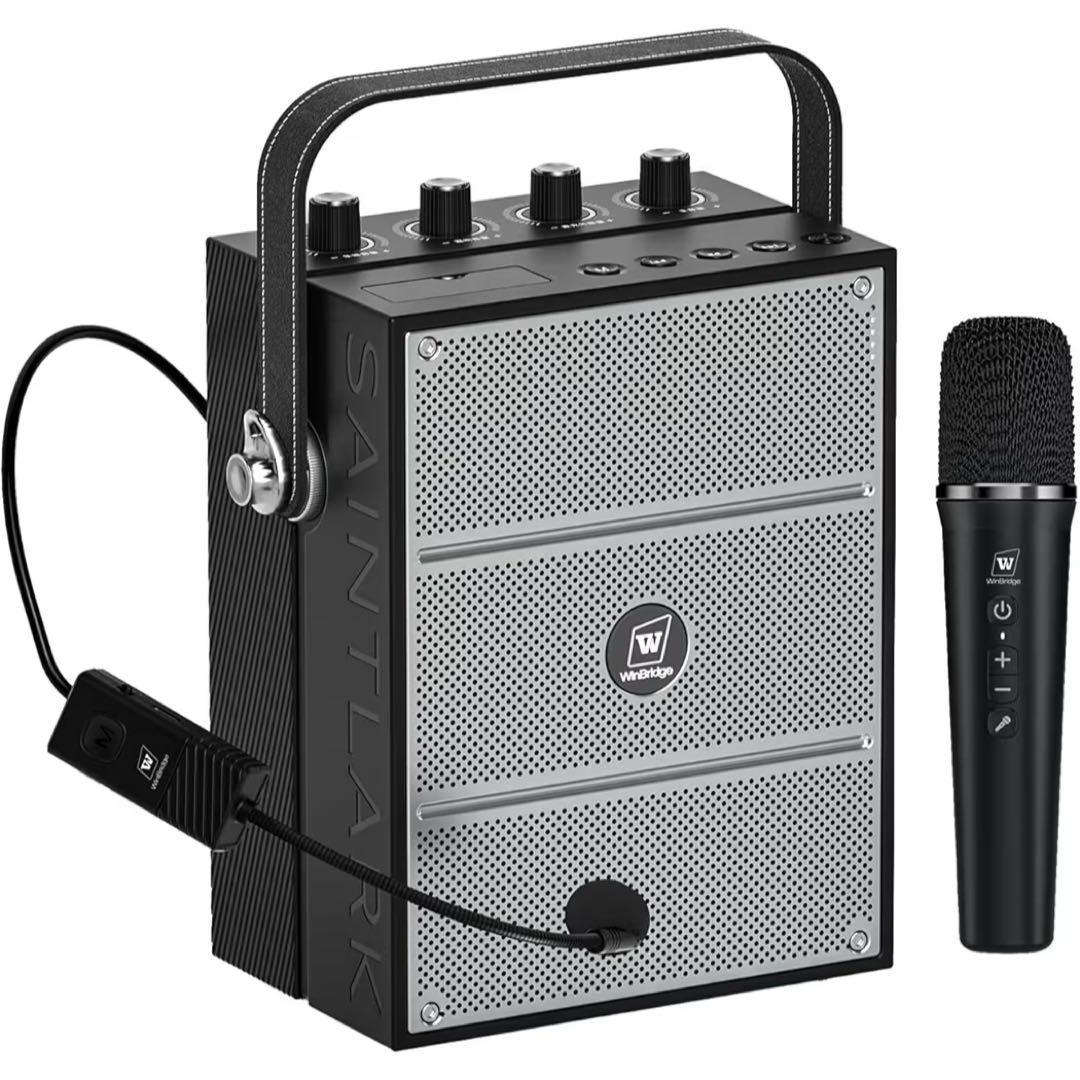 ポータブル拡声器 ポータブルスピーカー マイク 会議講演 カラオケ ワイヤレス