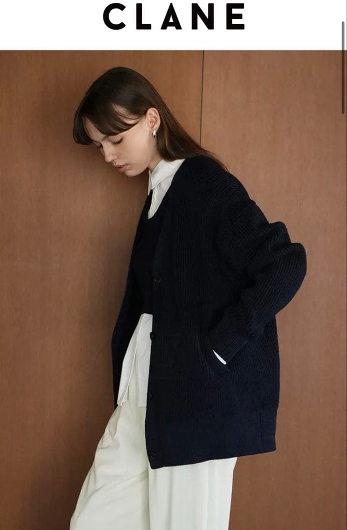 新品タグ付！クラネ　CLANE カーディガン ショートビスチェ セット　ネイビー