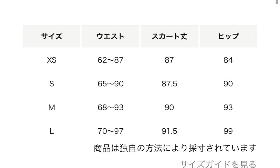 ポリエステル マーメイドフレアスカート