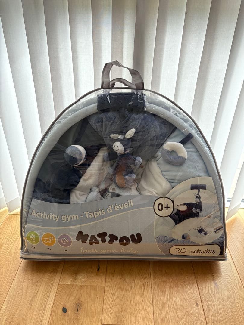 【美品】Nattouナチュ－ ベビージム プレイマット プレイジム