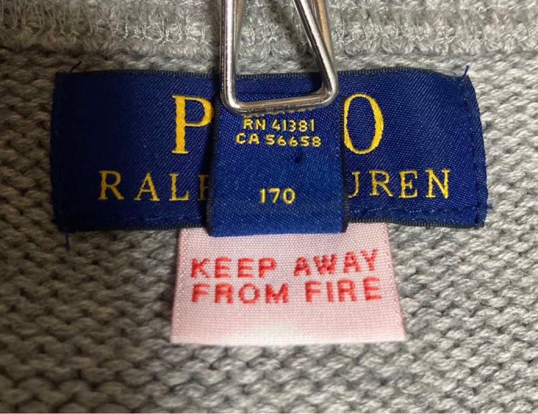極美品 POLO RALPH LAUREN ノーカラー ニット ジャケット