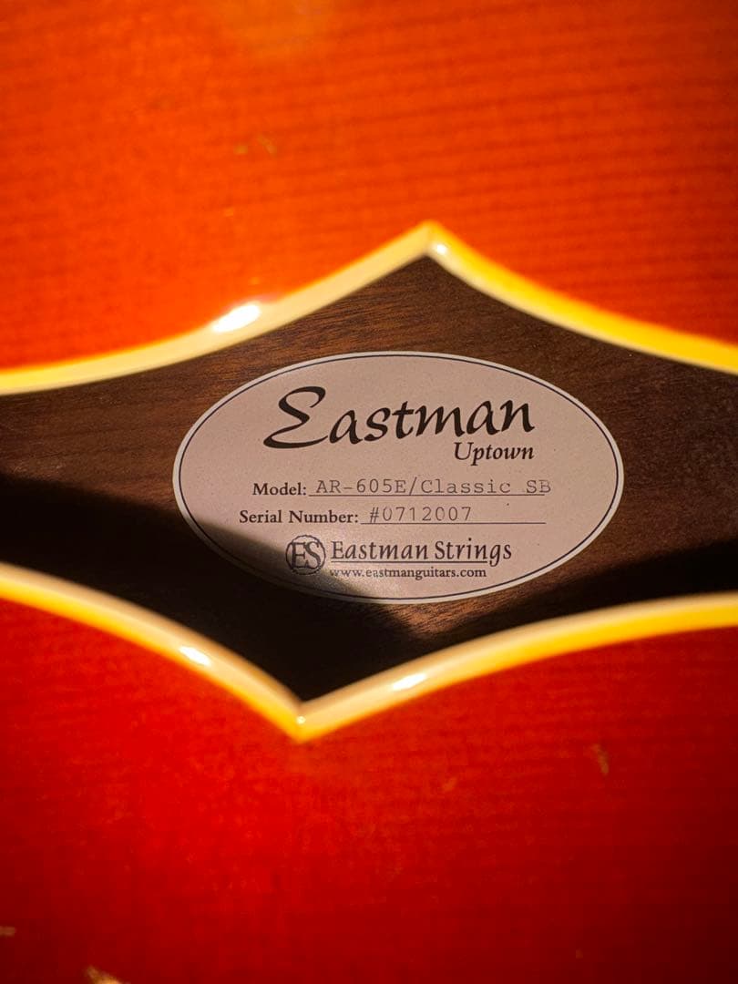 Eastman AR-605E フルアコ　ギター　サンバースト　純正ケース付き