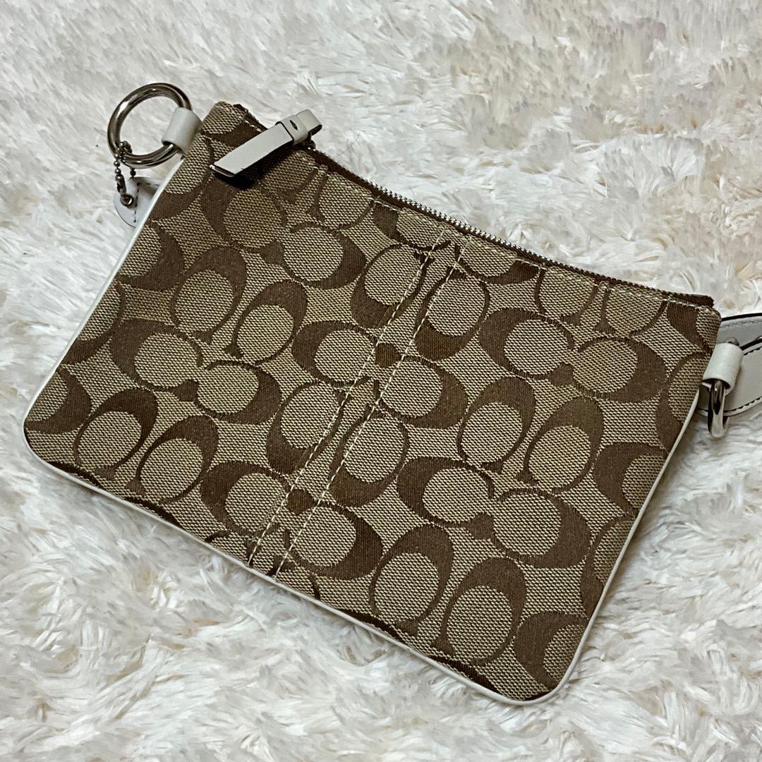 COACH ウエストポーチ キャンバス ターンロック シグネチャー