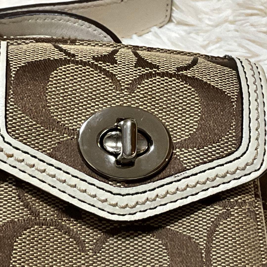 COACH ウエストポーチ キャンバス ターンロック シグネチャー