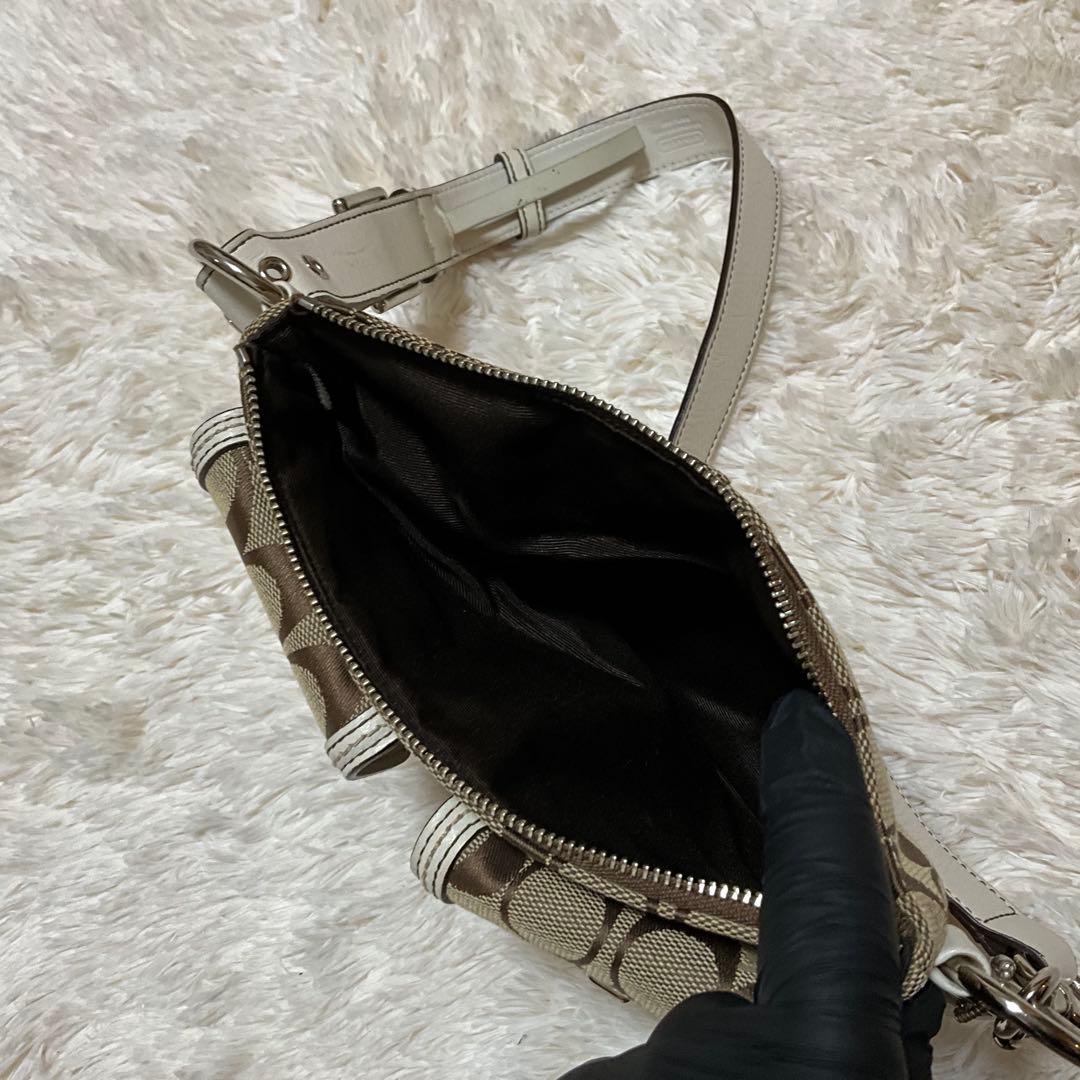COACH ウエストポーチ キャンバス ターンロック シグネチャー