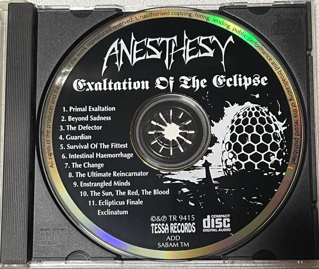 洋楽 anesthesy