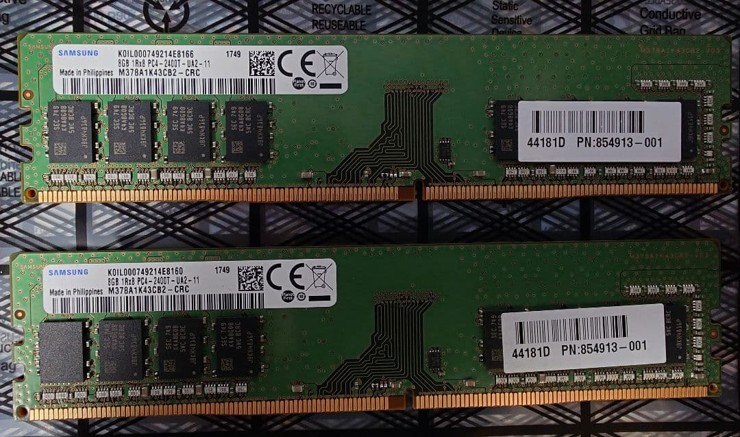 Samsung DDR4 16GB(8GBx2) メモリ 2400MHz