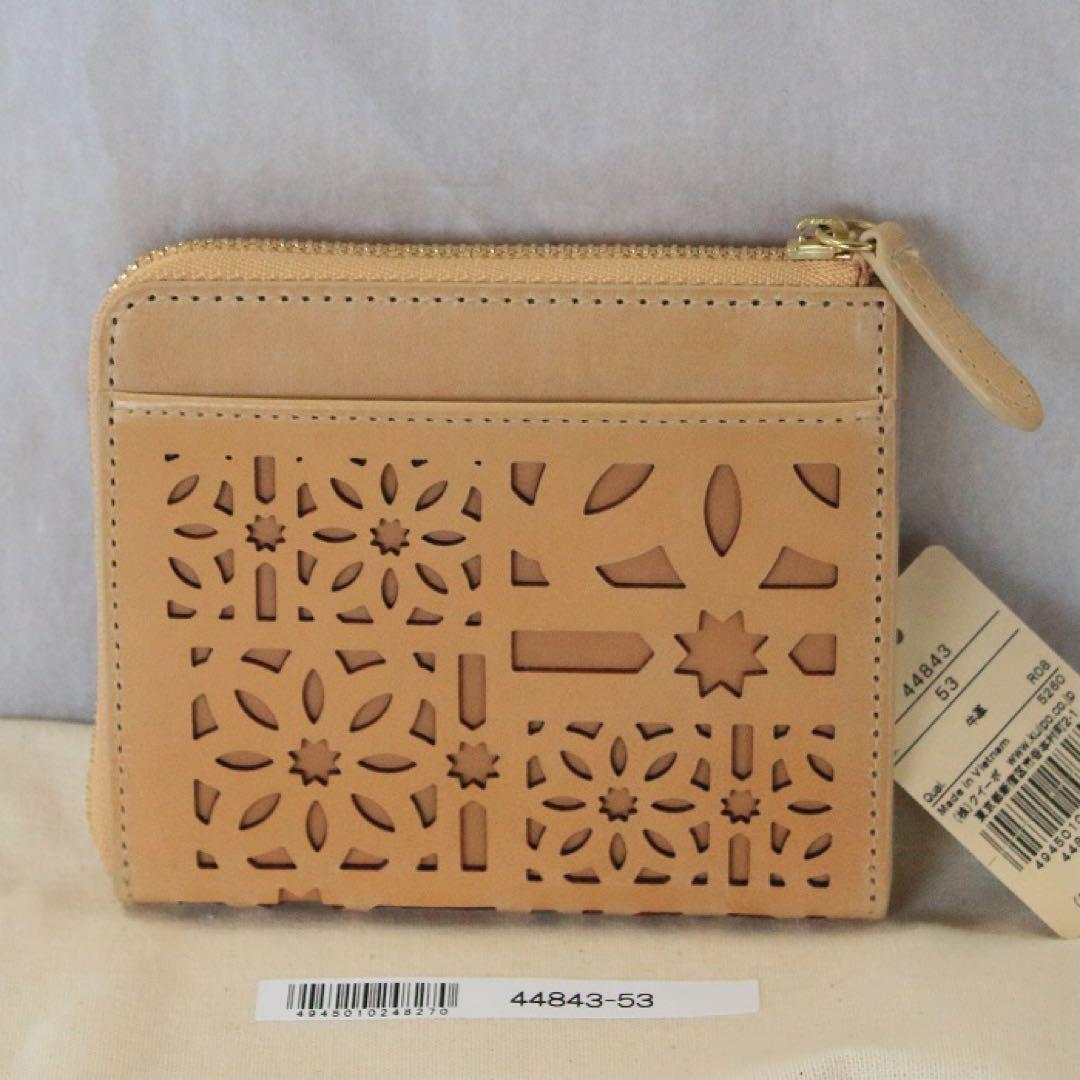 genten ゲンテン ☆美品☆ マルチカットワーク ミニ 財布レザー
