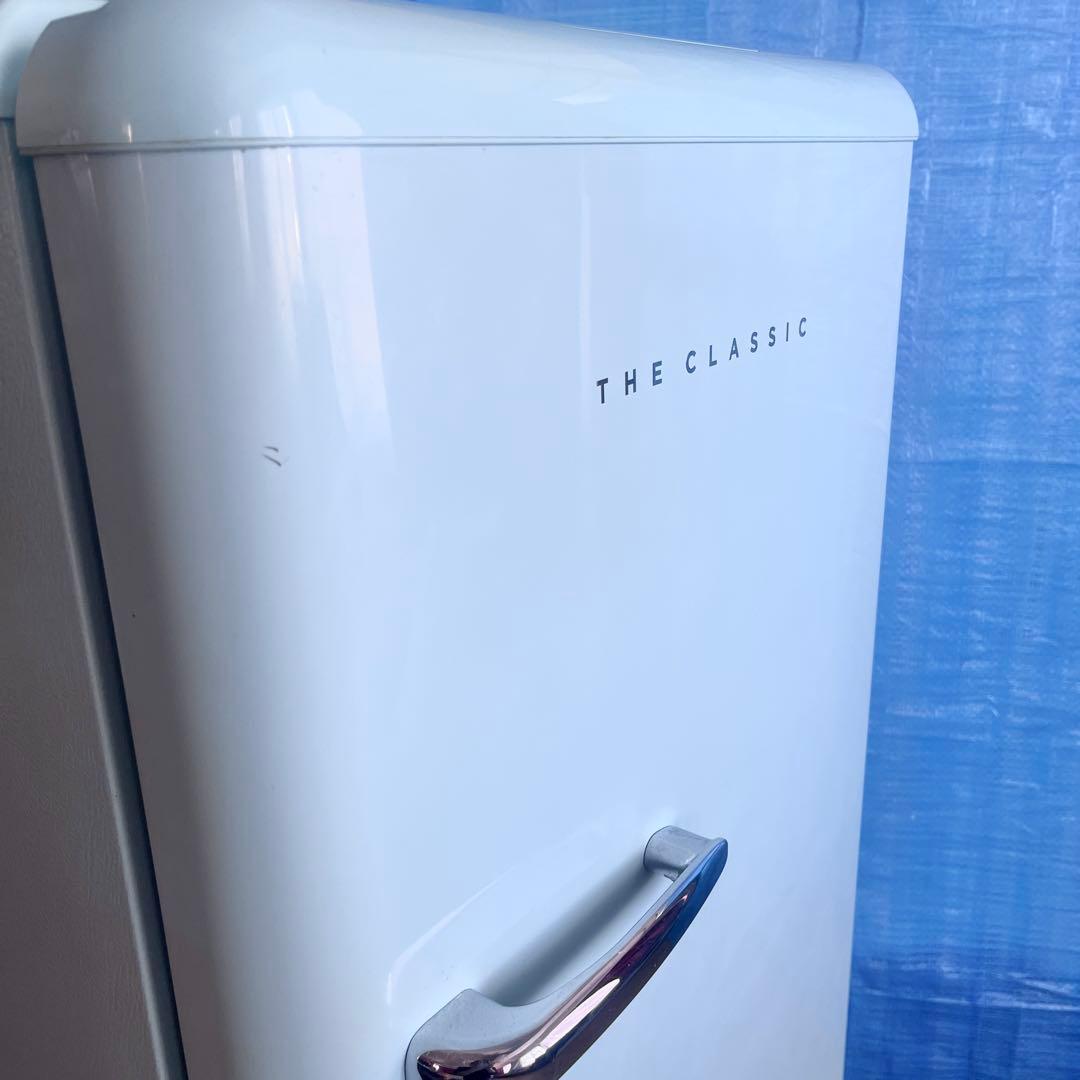 【アクアミント】レトロ 冷蔵庫150L 2ドア冷蔵庫 DR-C15AM