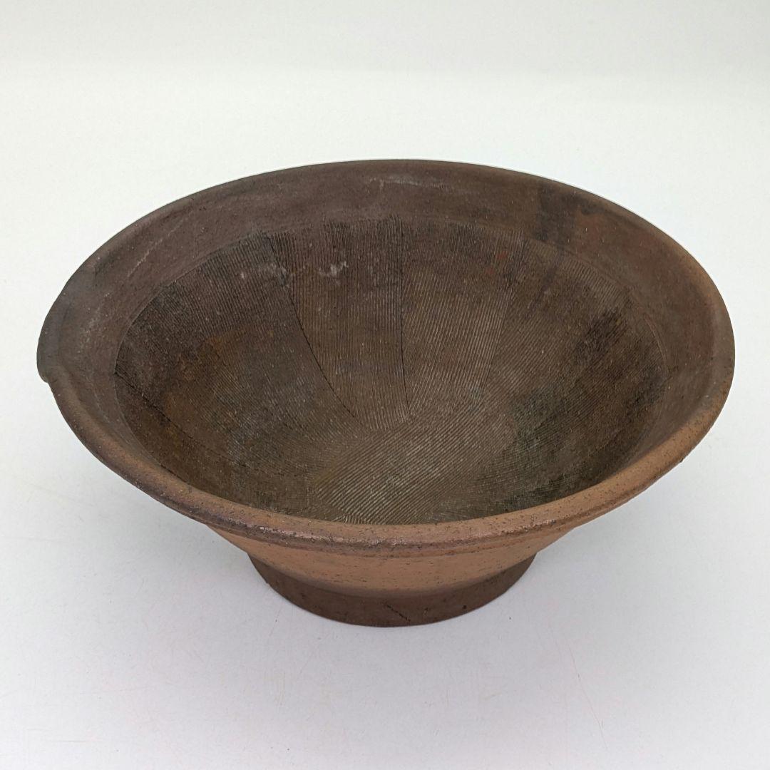 明治～昭和初期 備前焼 擂鉢 すり鉢 食器 容器 花器 フラワーベース 水盤