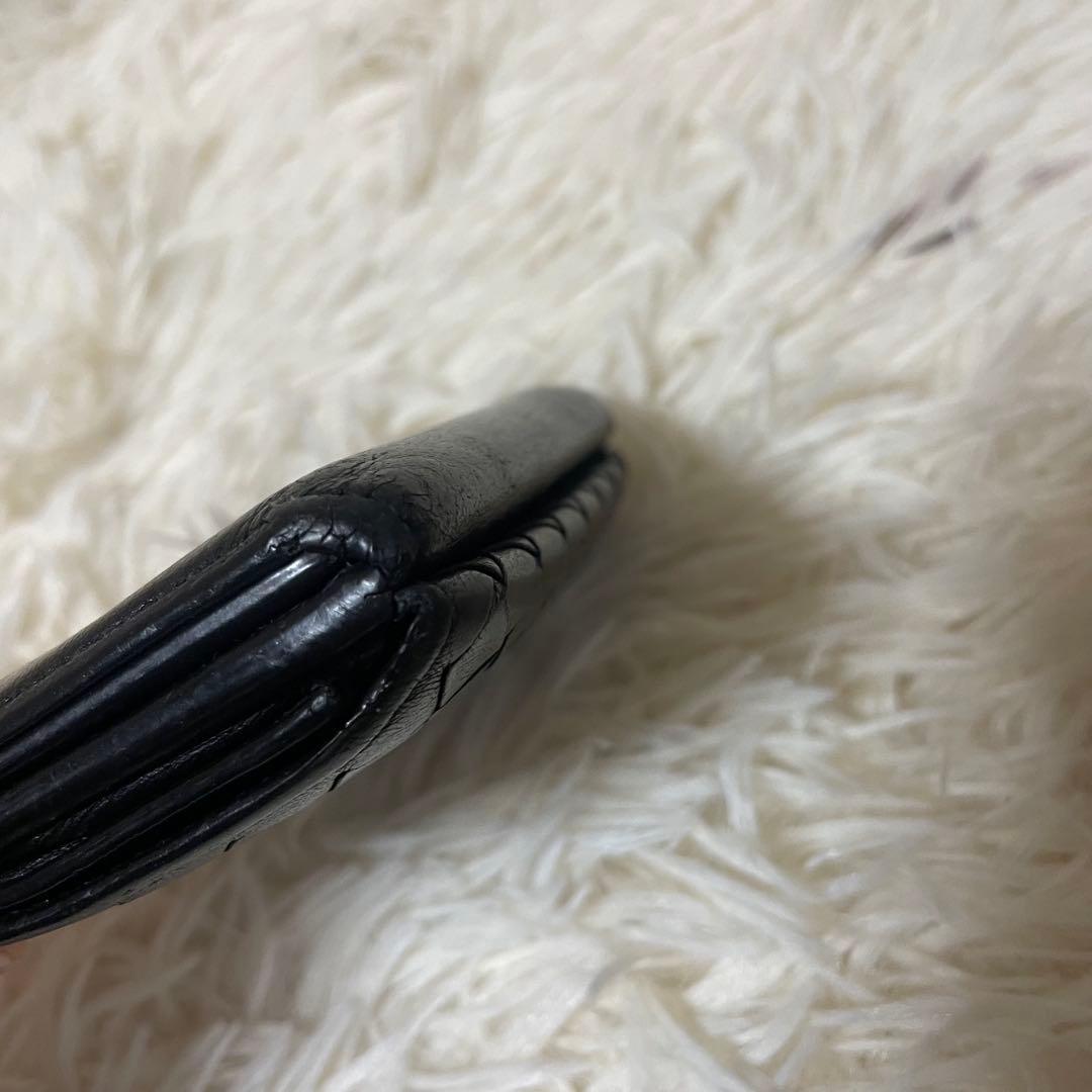 ボッテガヴェネタ 三つ折り財布 マキシイントレチャート ブラック　黒　 グレー