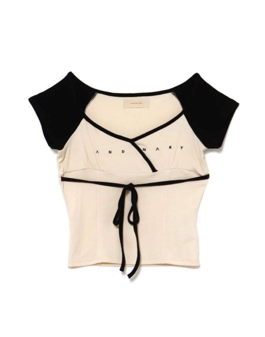 トップス andmary Alma cachecoeur tops black