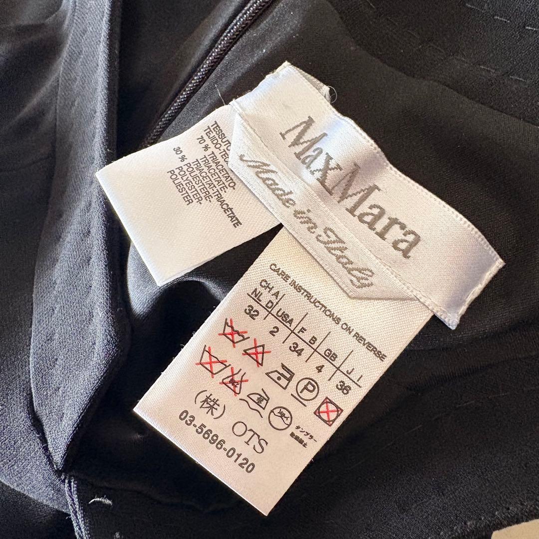 MAX MARA ノースリーブワンピース　ドレス　黒　36 膝丈