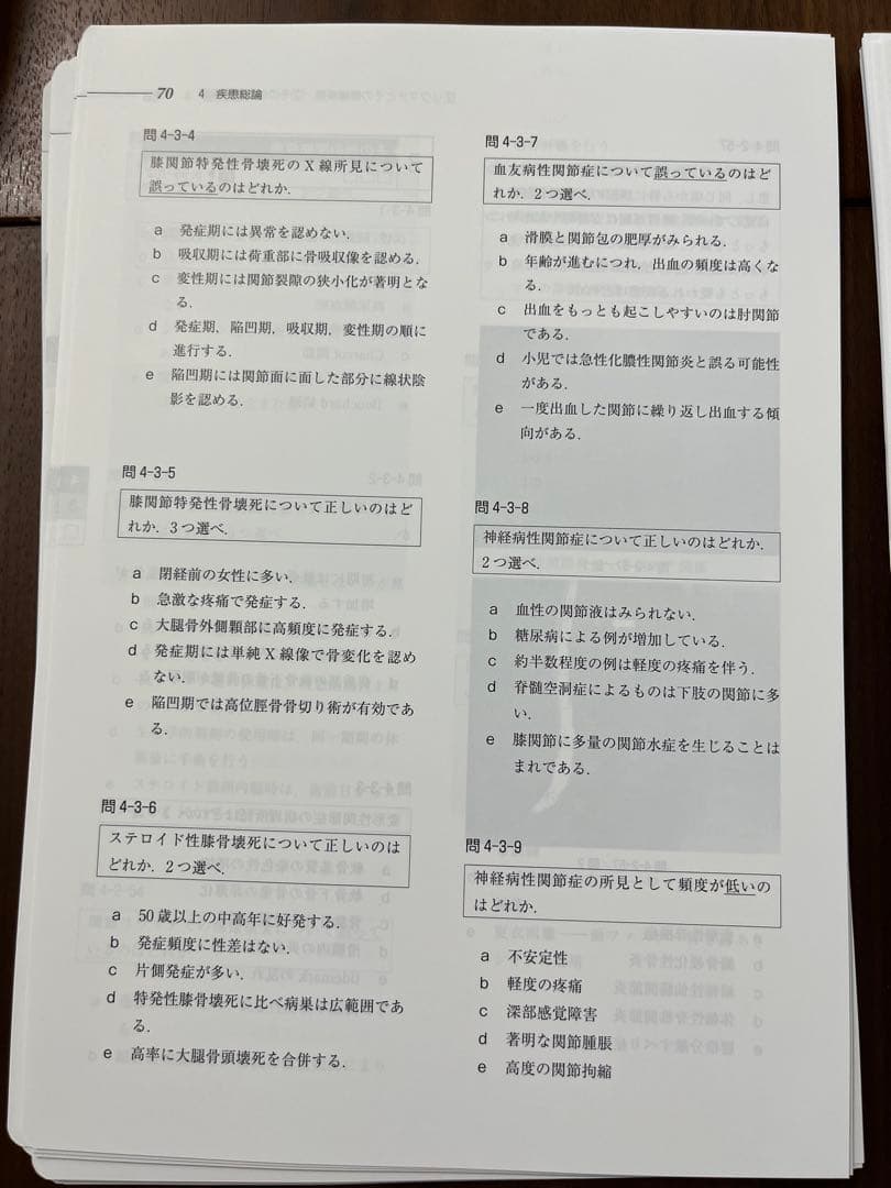 【裁断済】整形外科卒後研修Q&A 問題編、解説編　第8版