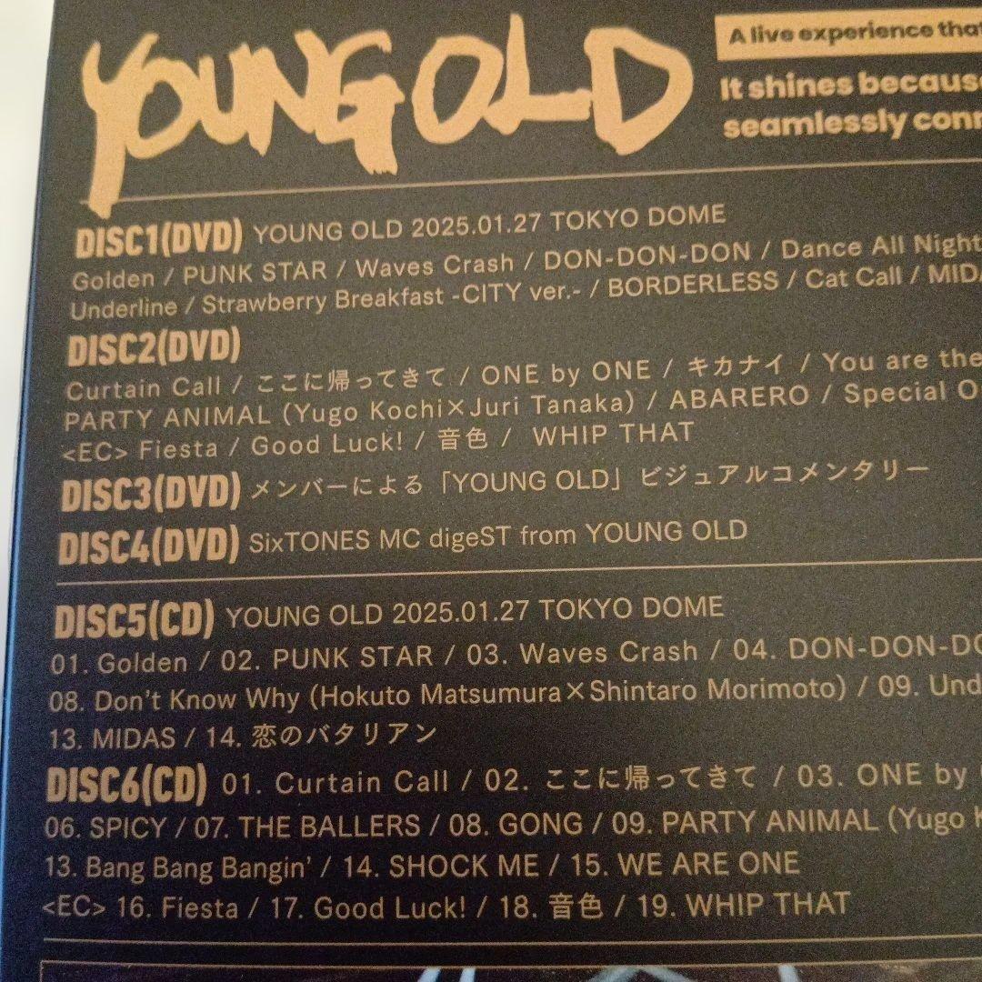 美品！SixTONES YOUNG GOLD DVD+CDセット　計６枚組