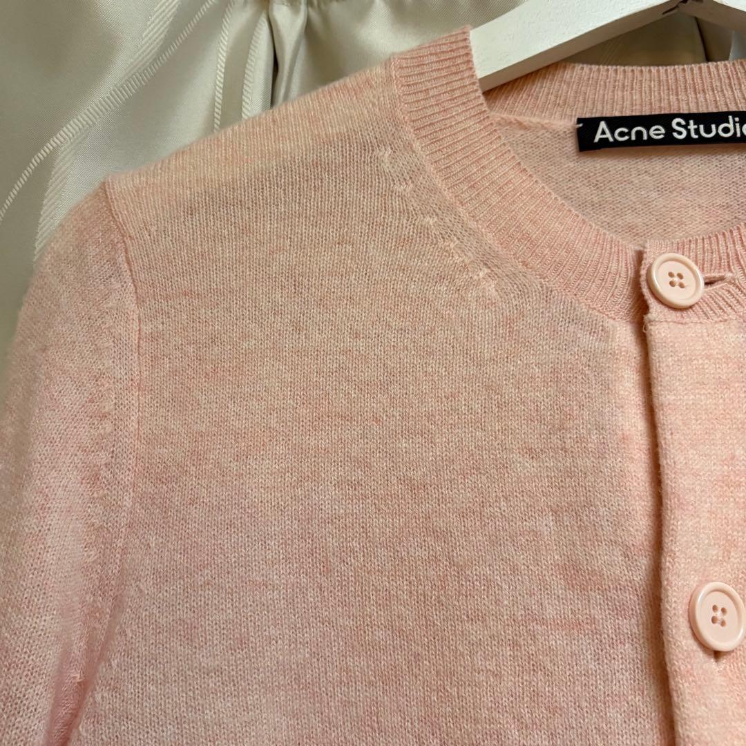 【正規品】Acne Studios ピンク ロゴカーディガン 美品 XXS
