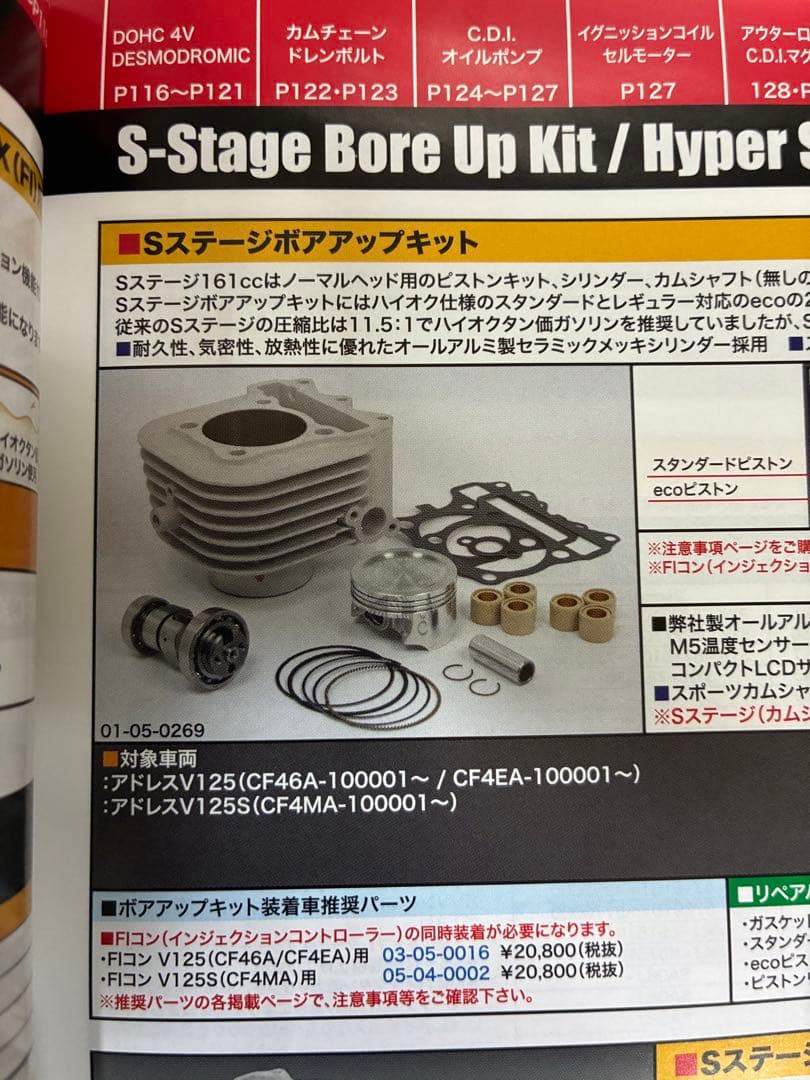 タケガワ　アドレスV１２５Ｓ用　ボアアップＫＩＴ　中古品　ジャンク品