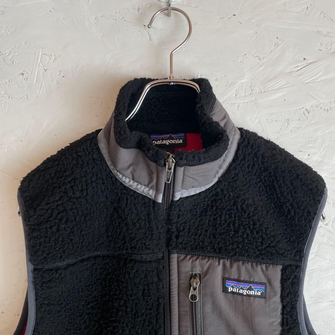【patagonia】レトロXベスト　ボアベスト　フリースベスト　黒　XS