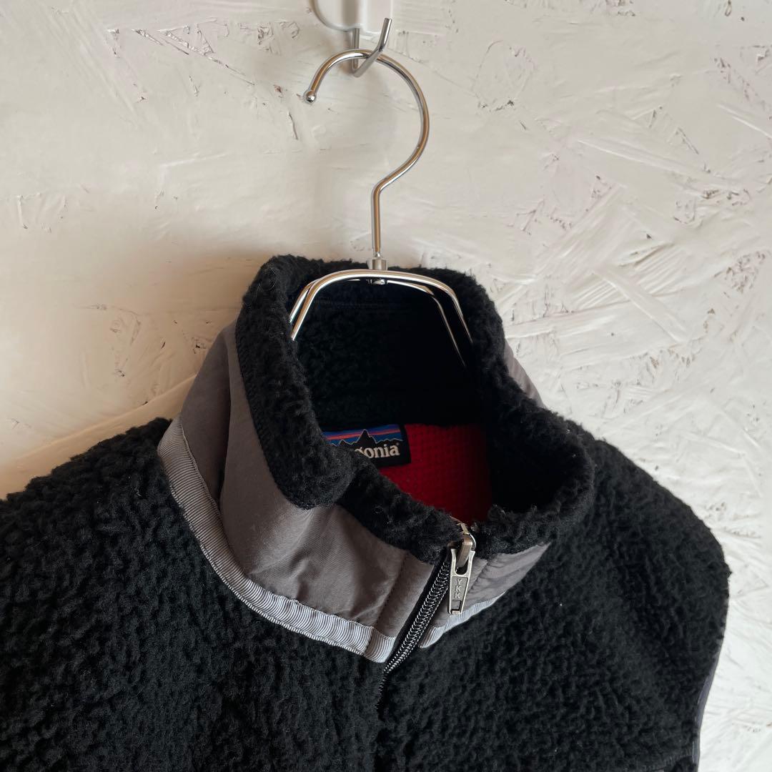 【patagonia】レトロXベスト　ボアベスト　フリースベスト　黒　XS