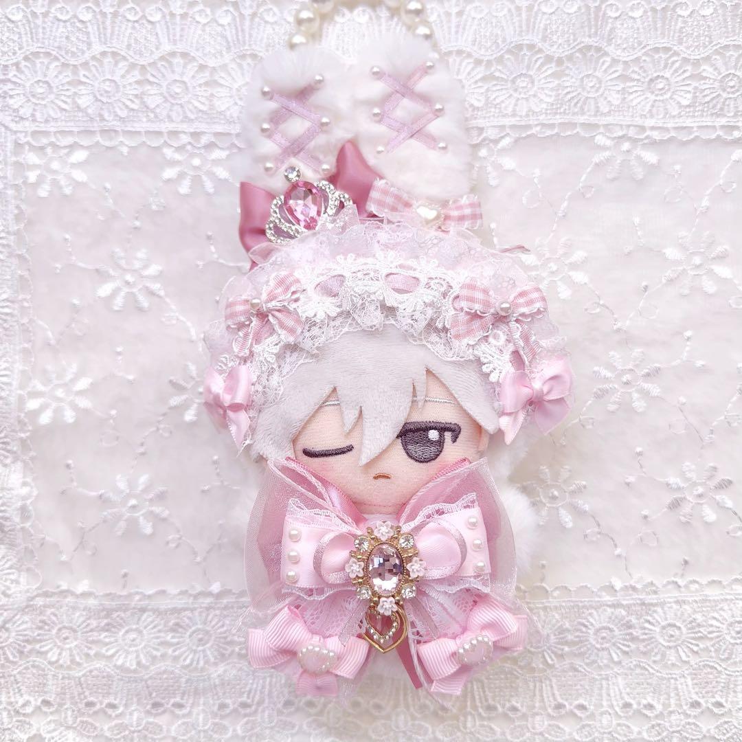 いつぬい　ぬい服　着ぐるみ　うさぎ　ピンク　白　ロリータ　あんスタ　ちびぐるみ