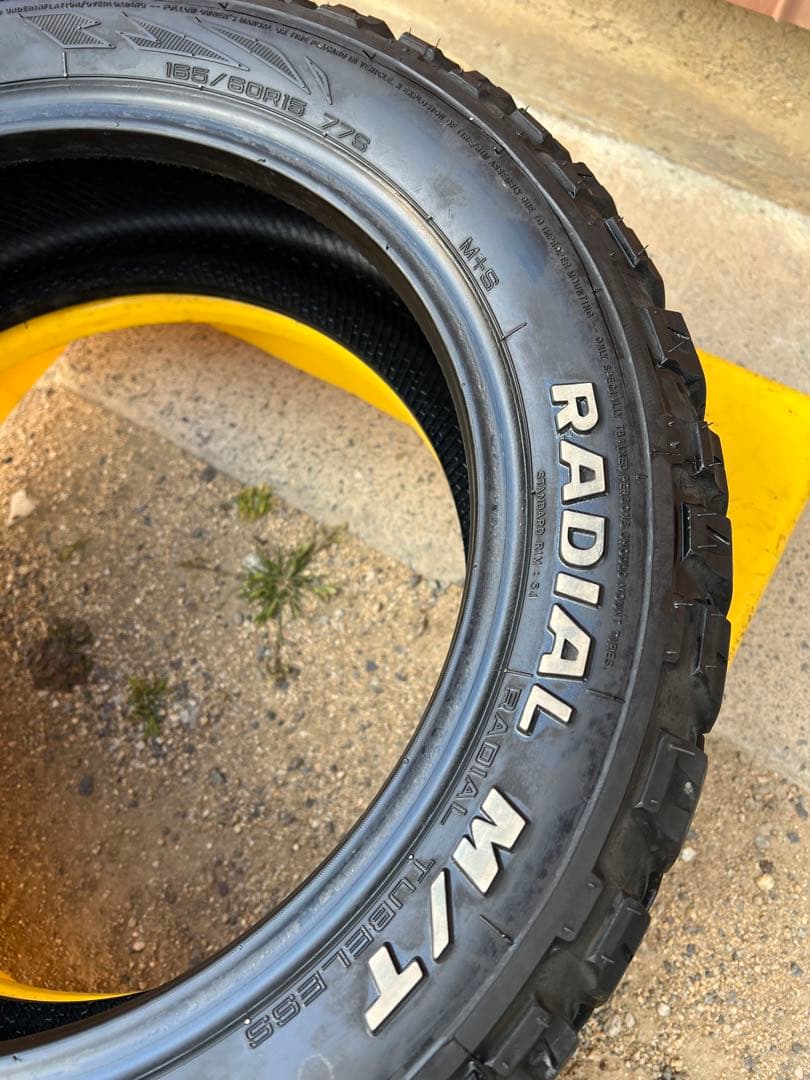 人気　2021年製　165/60R15 2本　ハスラー　軽トラ　ホワイトレター