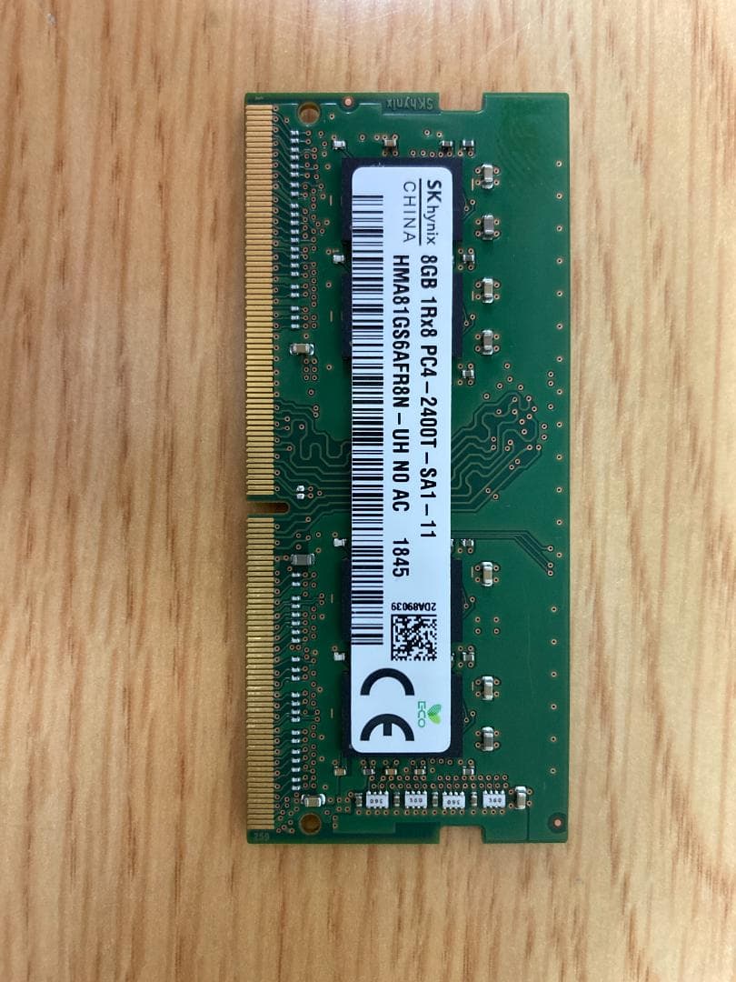 #3【動作確認済】SK Hynix DDR4-2400T 8GB ノート用2枚組
