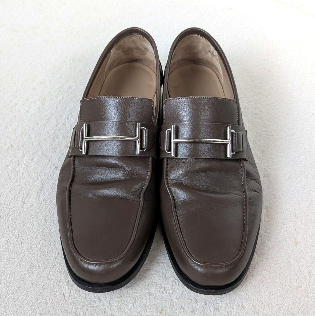 エルメス ローファー モカシン ブラウン サイズ40 箱、保存袋付き 25.5