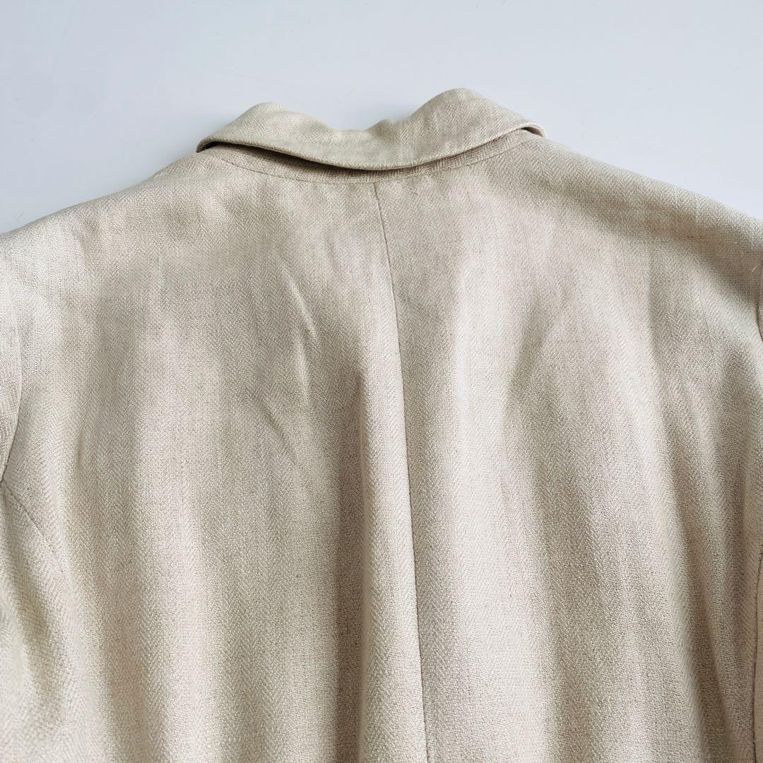 pas de calais リネンジャケットコート アイボリー 38 パドカレ