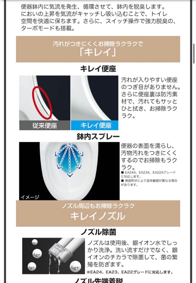 INAX シャワートイレ　EA20タイプ　品番CW-EA22AQ