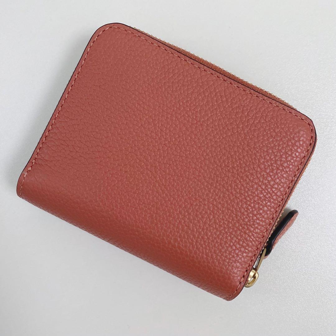 【新品！】COACHコーチ★二つ折り財布★ビルフォールドウォレット★ダークピーチ