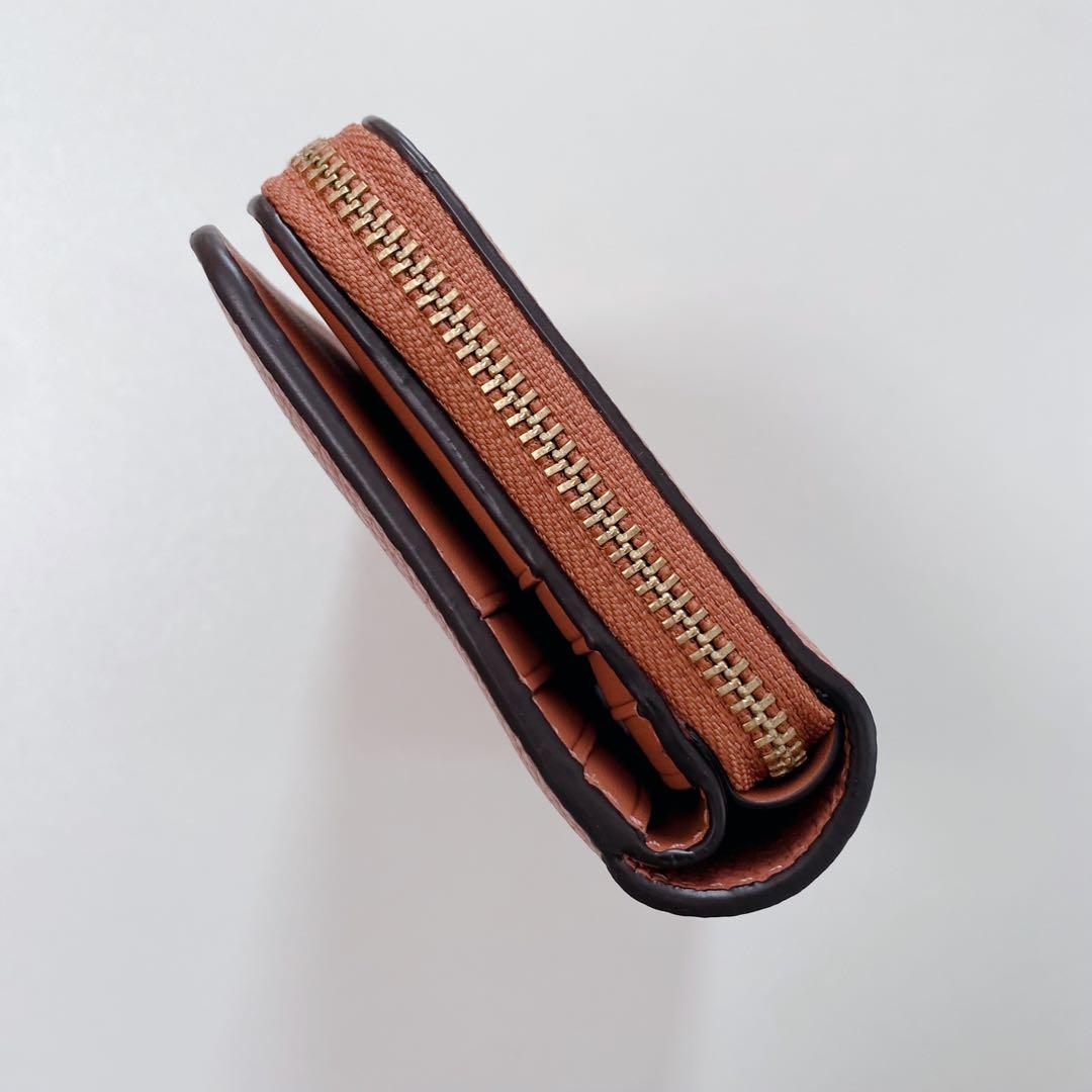 【新品！】COACHコーチ★二つ折り財布★ビルフォールドウォレット★ダークピーチ